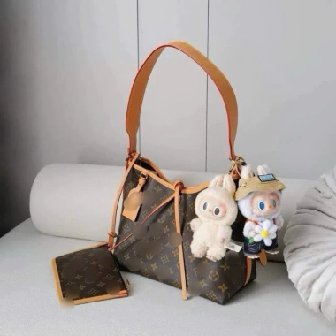 Túi xách công sở nâu cam size M - Đi học, đi làm, tặng ví, miễn phí ship - 195k 3