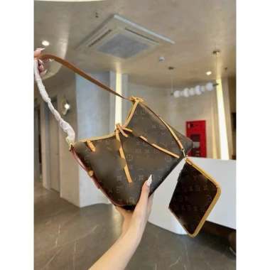 Túi xách công sở nâu cam size M - Đi học, đi làm, tặng ví, miễn phí ship - 195k 4