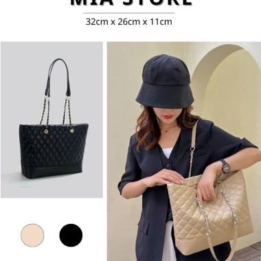 Túi xách công sở nữ tote da PU lớn đeo vai, đựng A4 laptop, dây xích khoá kéo size 32, giá 186k