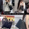 Túi xách công sở nữ tote da PU lớn đeo vai, đựng A4 laptop, dây xích khoá kéo size 32, giá 186k 9