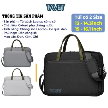 Túi Xách Công Sở TAVET TCS2 Chống Sốc, Chống Nước, Đựng Laptop 14-15.6 inch - Bảo Vệ Đỉnh Cao, Giá 285.813₫
