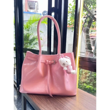 Túi xách công sở tote 35cm basic, kèm gấu xinh, đeo vai thoải mái, chỉ 180k