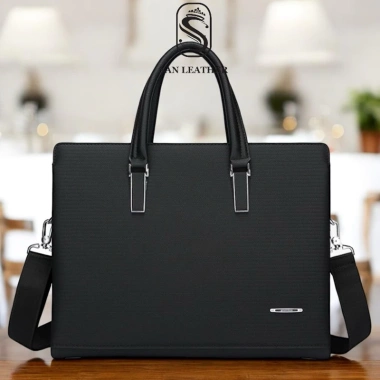Túi Xách Da Công Sở SanLeather S9.066 - Cặp Da Laptop, Bảo Vệ 15.6 inch, Chỉ 870.400đ