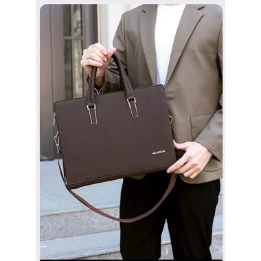 Túi Xách Da Công Sở SanLeather S9.066 - Cặp Da Laptop, Bảo Vệ 15.6 inch, Chỉ 870.400đ