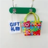 Túi Xách Đan Lưới Cầm Tay Đi Biển Picnic và Đi Chơi Đa Màu Rực Rỡ Kèm Charm Cute 2