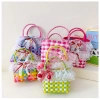 Túi Xách Đan Lưới Cầm Tay Đi Biển Picnic và Đi Chơi Đa Màu Rực Rỡ Kèm Charm Cute 7