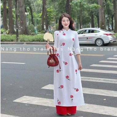 Túi Xách Dây Rút Thêu Hoa - Phối Mặc Áo Dài, Giá 48k Giảm Đặc Biệt