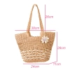 Túi xách đeo vai cói thời trang cao cấp, sang chảnh, dễ thương cho du lịch biển - 175.000₫ 4