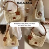 Túi xách đeo vai đeo chéo sợi đan mềm HALABAG - Lót khóa, giỏ xách tay, thanh lịch mùa hè 2.025 Tx11