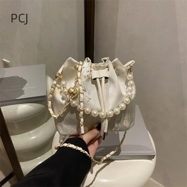 Túi xách đeo vai ngọc trai sang trọng phong cách Trung Hoa nữ - Ưu đãi 125k