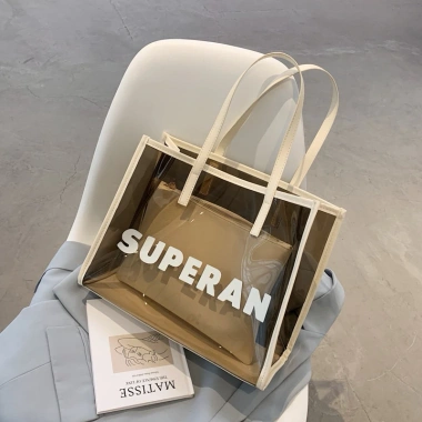 Túi xách đeo vai nhựa trong suốt Superan - Thời trang đi biển, shopping, giá 159.000₫