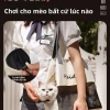 Túi Xách Di Động Cho Mèo - Ba Lô Đeo Vai Chéo Tiện Lợi, Dùng Được Mọi Nơi 3
