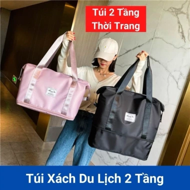 Túi xách du lịch cỡ lớn 2 tầng đa năng, nhiều ngăn, chống thấm, đựng mỹ phẩm, có cài - Giá chỉ 50.000₫ 3