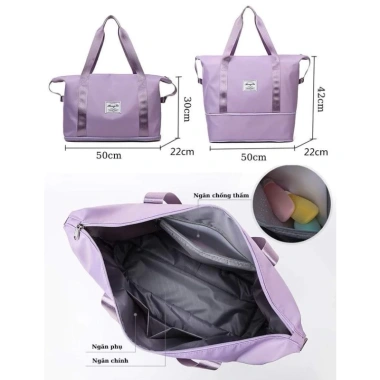 Túi xách du lịch cỡ lớn 2 tầng đa năng, nhiều ngăn, chống thấm, đựng mỹ phẩm, có cài - Giá chỉ 50.000₫ 9