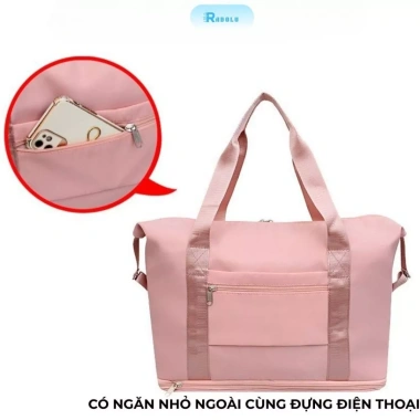 Túi Xách Du Lịch Thể Thao Đa Năng 2 Tầng, Ngăn Đáy Giày Dép, Chống Thấm, Gấp Gọn - 105k