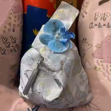 Túi xách Hanfu Trung Quốc, đeo cổ tay thắt nút hoa, đựng mỹ phẩm, giảm 20%