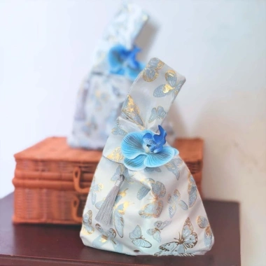 Túi xách Hanfu Trung Quốc, đeo cổ tay thắt nút hoa, đựng mỹ phẩm, giảm 20%