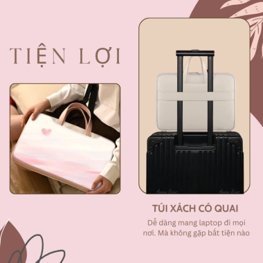 Túi xách laptop cao cấp phong cách Hàn Quốc, đệm mềm mại, chống sốc 15.6-14-13 inch, giảm giá 19,000₫