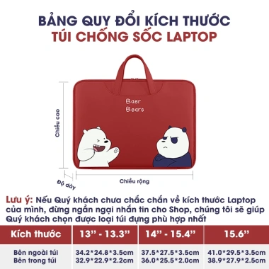 Túi xách Laptop PU chống nước, sốc, dây đeo vai - 13.3/14/15.6 inch, 169.900đ 2