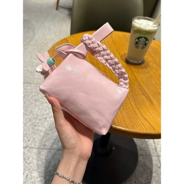 Túi Xách Le Quai Tết Mini sz14 Da Bóng Nhám Cầm Tay - Giá chỉ 110k Hot Hit 9