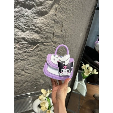 Túi xách mini nữ Kuromi cầm tay đeo chéo thời trang, kèm tag cho mẹ và bé - chỉ 89.000₫ 5