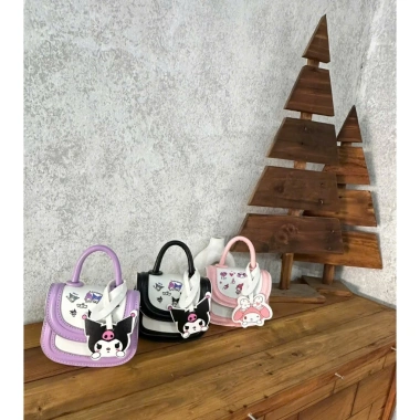Túi xách mini nữ Kuromi cầm tay đeo chéo thời trang, kèm tag cho mẹ và bé - chỉ 89.000₫ 6