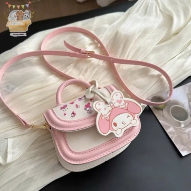 Túi xách mini nữ Kuromi cầm tay đeo chéo thời trang, kèm tag cho mẹ và bé - chỉ 89.000₫ 9