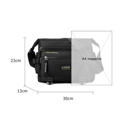 Túi xách NAMSHEVA Đeo chéo du lịch Nylon, dây kéo, hình vuông, Unisex