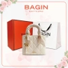 Túi Xách Nữ BAGIN Dáng Vuông Da Trơn Bóng - Tặng Khăn Lụa & Móc Treo, 379.000 VND
