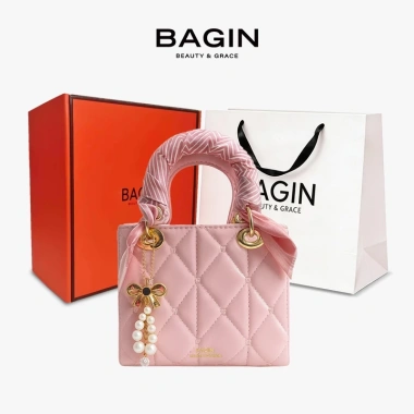Túi Xách Nữ BAGIN Dáng Vuông Da Trơn Bóng - Tặng Khăn Lụa & Móc Treo, 379.000 VND 16