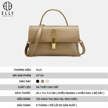 Túi xách nữ cao cấp da thật ELLY ET141 - Giá giảm 23% chỉ 2.399.200₫ 2