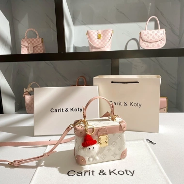Túi xách nữ Carit & Koty cao cấp, cầm tay, thêu họa tiết, tay xách + dây chéo - 1.250.000 VND