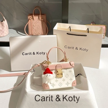 Túi xách nữ Carit & Koty cao cấp, cầm tay, thêu họa tiết, tay xách + dây chéo - 1.250.000 VND