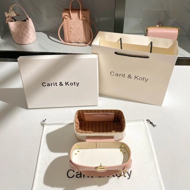 Túi xách nữ Carit & Koty cao cấp, cầm tay, thêu họa tiết, tay xách + dây chéo - 1.250.000 VND