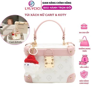 Túi xách nữ Carit & Koty cao cấp, cầm tay, thêu họa tiết, tay xách + dây chéo - 1.250.000 VND