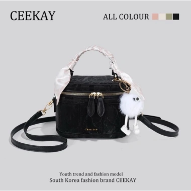 Túi Xách Nữ Ceekay Chính Hãng Da Loang Cổ Điểm Móc Gấu Cao Cấp Thanh Lịch – Giá chỉ 382.000 VNĐ