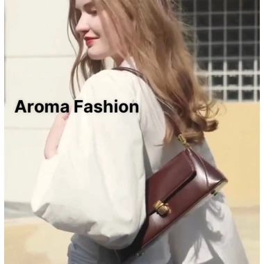 Túi xách nữ công sở AROMA FASHION da trơn kẹp nách, khoác vai thời trang Hàn Quốc cao cấp, giảm giá 22% 5