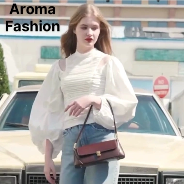 Túi xách nữ công sở AROMA FASHION da trơn kẹp nách, khoác vai thời trang Hàn Quốc cao cấp, giảm giá 22% 6