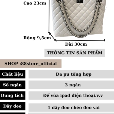 Túi xách nữ công sở tote da PU cao cấp ô trám thời trang Hàn Quốc - Giá rẻ 135k 2