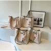 Túi xách nữ công sở tote da PU cao cấp, vừa A4, tặng móc gấu - 99k 9
