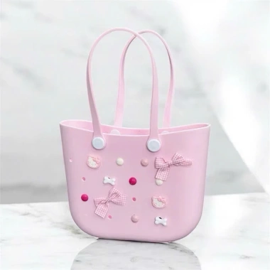 Túi Xách Nữ Cute Kèm Charm Nhẹ Chống Nước - Phù Hợp Đi Biển, Dạo Phố, Cafe, Chụp Ảnh - Giá 139k (Giảm từ 179k)