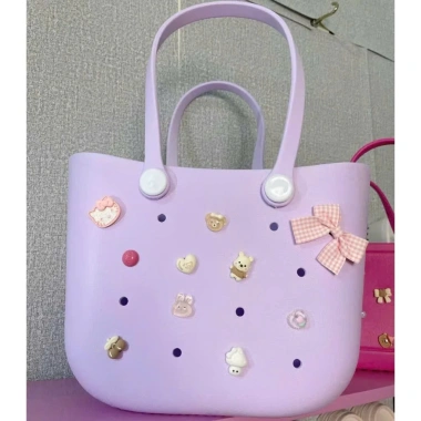 Túi Xách Nữ Cute Kèm Charm Nhẹ Chống Nước - Phù Hợp Đi Biển, Dạo Phố, Cafe, Chụp Ảnh - Giá 139k (Giảm từ 179k)