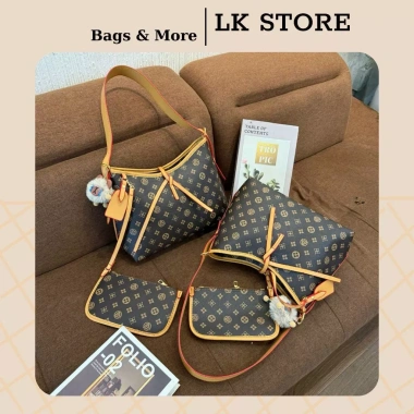 Túi xách nữ da cao cấp đeo vai/chéo kèm ví mini 2 size 25-30 NA130 - Giá chỉ 99k