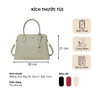 Túi xách nữ da hạt sần chống xước sang trọng quý bà thời trang Quảng Châu 499k