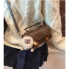 Túi xách nữ da nhăn 2 dải khóa + móc gấu khóc - 75.000₫ DK996 Uyên Store 9