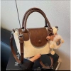 Túi Xách Nữ Da PU Cao Cấp Charm Gấu Bông Tay Nắp Gập Thời Trang DK017 Giá 74.900₫