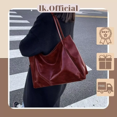 Túi xách nữ da trơn mịn kiểu tote công sở, đựng laptop, giảm giá 23% chỉ 65k