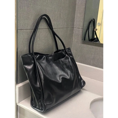 Túi xách nữ da trơn mịn kiểu tote công sở, đựng laptop, giảm giá 23% chỉ 65k 7