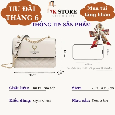 Túi xách nữ đeo chéo GIZEN TX26 full box set – Quà tặng sinh nhật, 20/10, 8/3, giảm còn 219k 5