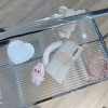 Túi xách nữ đeo chéo jac da nhung size 20, pha màu, kèm gấu Labubu đáng yêu - 115k 7